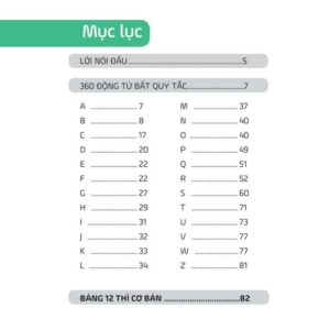 Sách 360 Động Từ Bất Quy Tắc Và 12 Thì Cơ Bản Trong Tiếng Anh