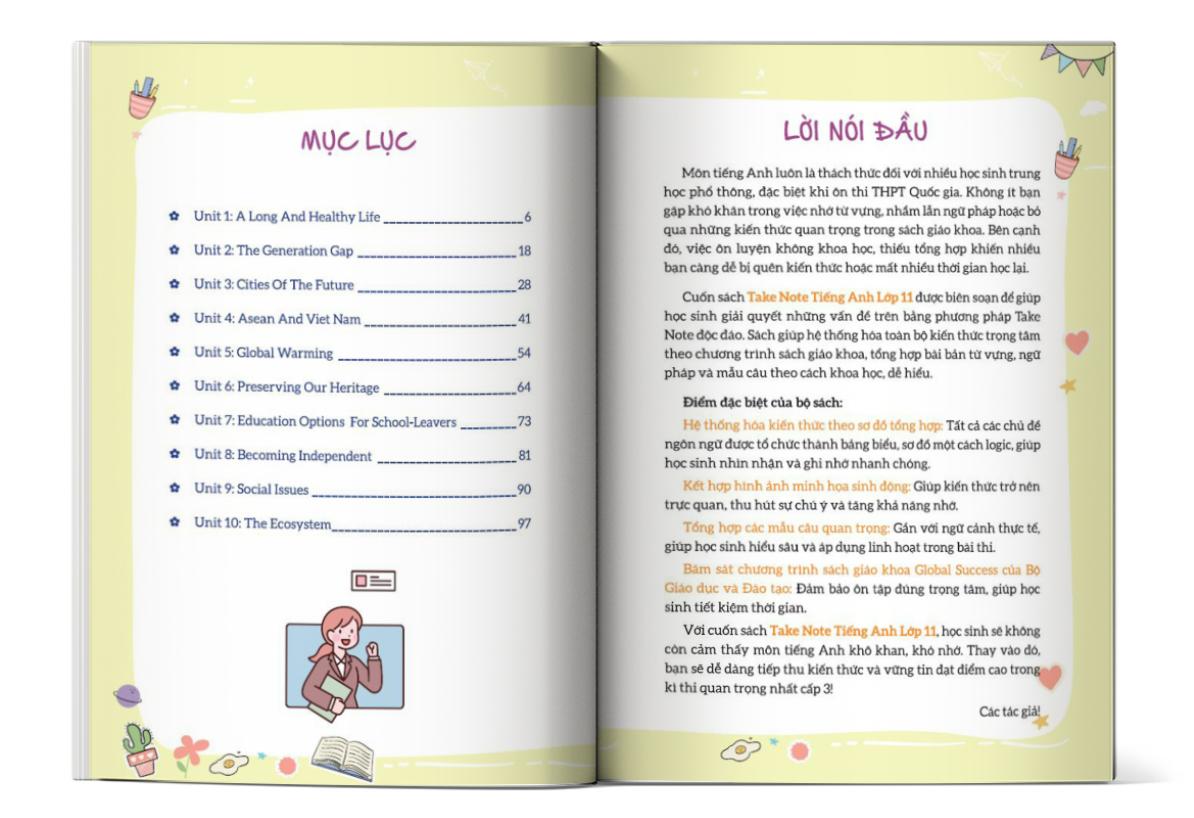 Sách Take Note Tiếng Anh lớp 11 – Tổng hợp kiến thức, hiểu nhanh, nhớ lâu