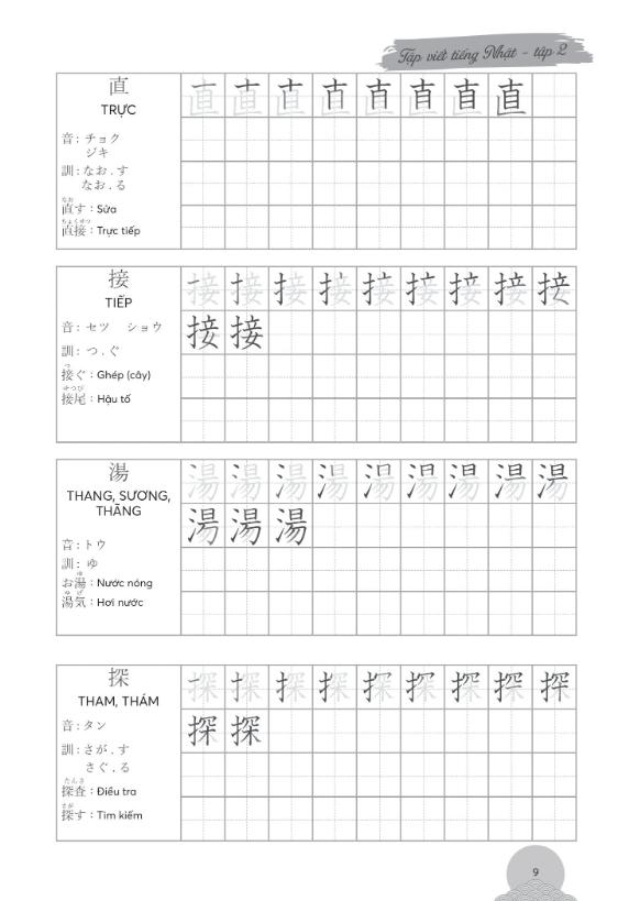 Sách Tập Viết Tiếng Nhật Tập 2