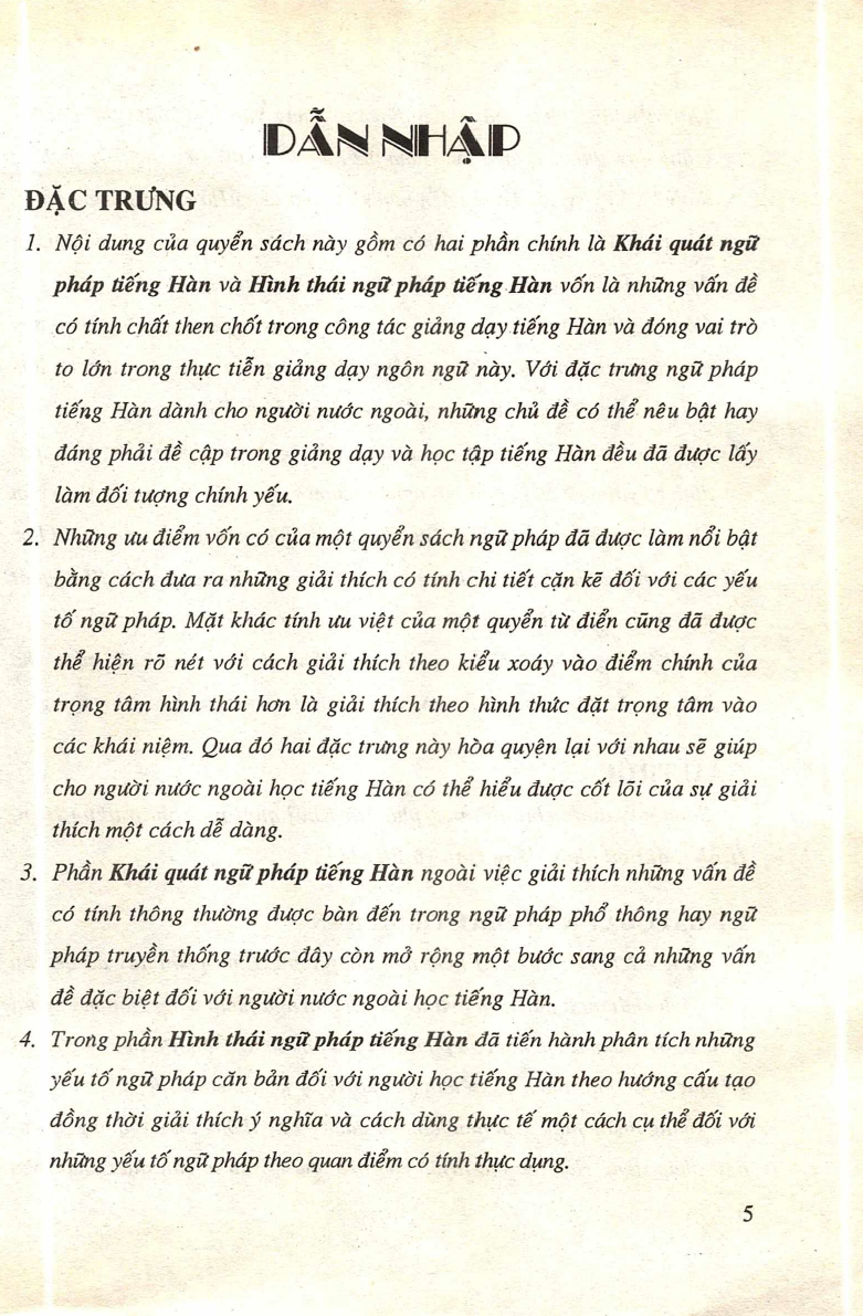 Giới thiệu - Sách Từ Điển Ngữ Pháp Tiếng Hàn