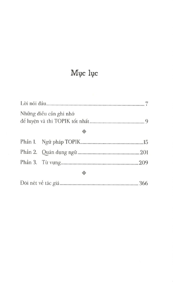 Mục lục - Sách Tuyển Tập 5000 Cấu Trúc Ngữ Pháp Quán Dụng Ngữ Từ Vựng Tiếng Hàn